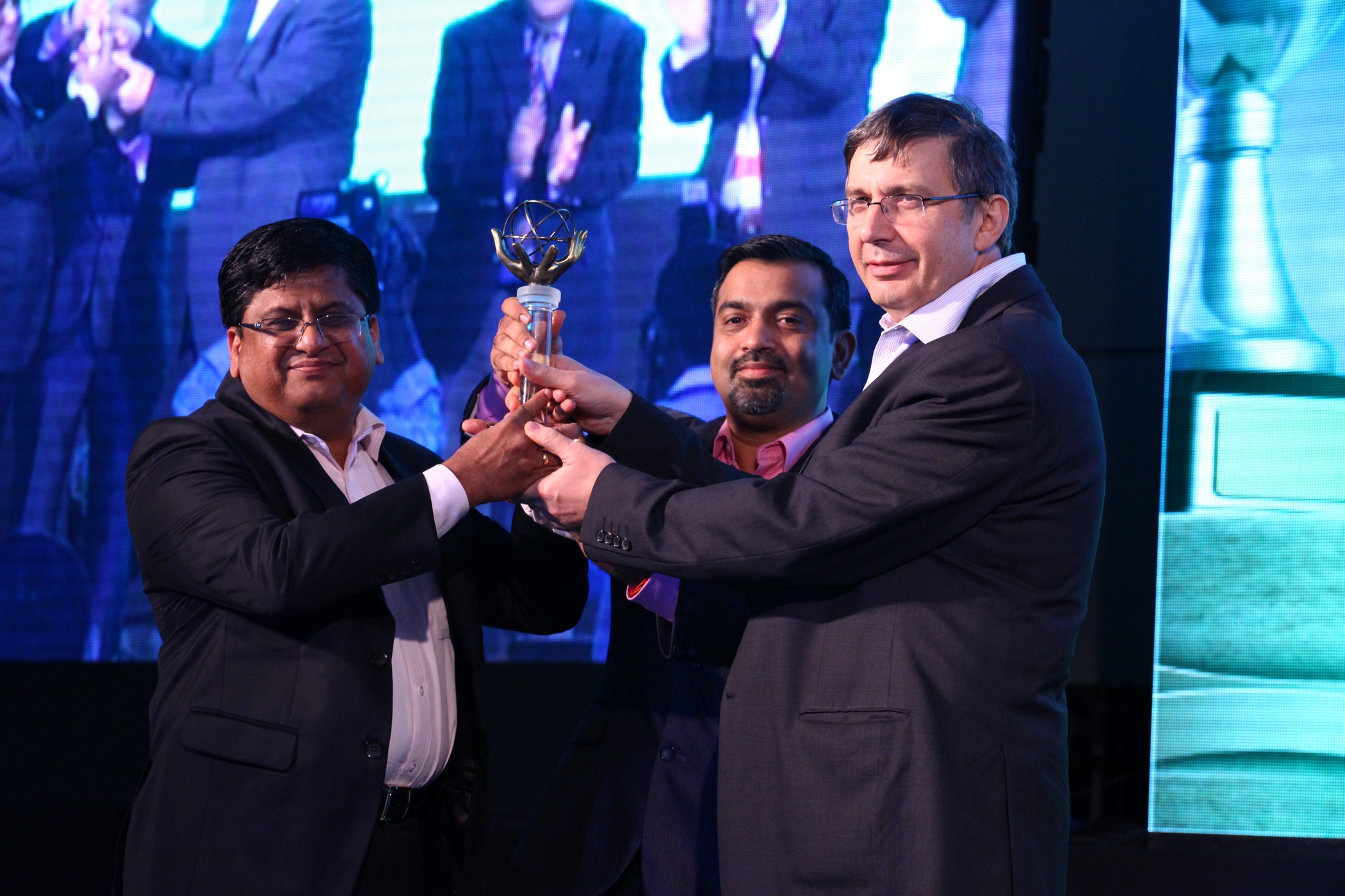 2013 – Innovation Award – This award was presented by Nobel Laureate Sir Andre Geim in the presence of Bharat Ratna awardee Professor C N R Rao.